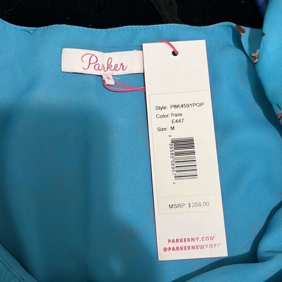 Parker Blue Floral Layered Top NWT - Picture 8 of 8